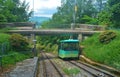 Funicular to Mount Merkur in Baden-Baden in Germany