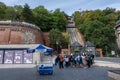 Funicular train to Buda Castle in Budapest Royalty Free Stock Photo