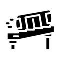 funicular transport glyph icon vector illustration