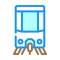 funicular transport vehicle color icon vector illustration