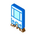 funicular transport vehicle isometric icon vector illustration