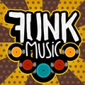 Funk Music Lettering Type Design Vector Image