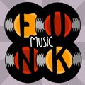 Funk Music Lettering Type Design Vector Image