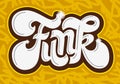 Funk Music Lettering Type Design Vector Image