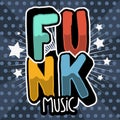 Funk Music Lettering Type Design Vector Image