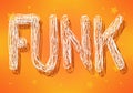 Funk Music Lettering Type Design Vector Image