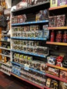 Funko Pop! Figures on display and other video game merchandise at Gamestop