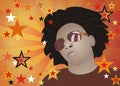 Funky afro man Royalty Free Stock Photo