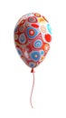 Funky Balloon With Concentric Circles Pattern. Adds A Touch Of Playful Festivity To Any Project. Isolated On White Background Royalty Free Stock Photo