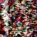 Funky camouflage space dyed style texture material. Seamless colorful boho batik pattern. Mottled modern tie dye fashion