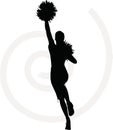 Funky cheerleader silhouette