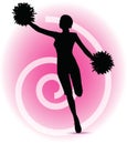 Funky cheerleader silhouette