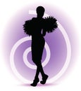 Funky cheerleader silhouette