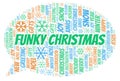 Funky Christmas word cloud