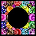 Funky circular frame Royalty Free Stock Photo