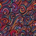 Funky colorful seamless pattern. Royalty Free Stock Photo