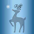 Funky cutout pattern reindeer