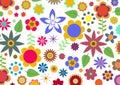 Funky flowers pattern Royalty Free Stock Photo