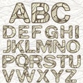 Funky Latin Alphabet Royalty Free Stock Photo