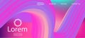 Funky Liquid Flow Banner. Landing Page, Pink, Purple Background. Colorful Royalty Free Stock Photo