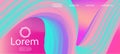 Funky Liquid Flow Banner. Landing Page, Pink, Purple Background. Dynamic Royalty Free Stock Photo