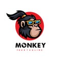 Funky monkey mascot logo