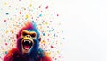 Funky monkey party invite Royalty Free Stock Photo