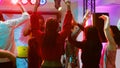 Funky persons dancing at nightclub Royalty Free Stock Photo