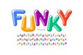 Funky playful style font design Royalty Free Stock Photo