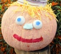 A funky pumpkin scarecrow Royalty Free Stock Photo