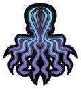 Funky Purple Abstract Octopus