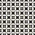 Funky style geometric seamless pattern with crosses. Royalty Free Stock Photo