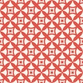 Funky style geometric seamless pattern with simple figures. Red and beige color Royalty Free Stock Photo