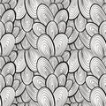 Funky style seamless pattern, monochrome, hand drawn vector back Royalty Free Stock Photo
