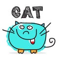 Funky Vector Cat Illustration