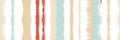 Funky Vertical Stripes Seamless Background. Spring Summer Graffiti Stripes. Cool Vector Watercolor Paint Lines. Torn Distress