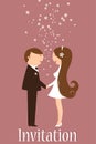 Funky wedding invitation Royalty Free Stock Photo