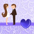 Funky wedding invitation Royalty Free Stock Photo