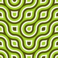 Funky Wild Circle Seamless Pattern Lime Green