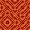 Funky Wild Circle Seamless Pattern Orange