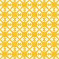 Funky yellow vector seamless pattern. Simple abstract geometric grid texture