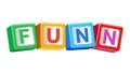 FUNN Alphabet Blocks Icon, Playtime and Child Development, vector design Generative AI Royalty Free Stock Photo