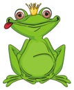 Funny green frog