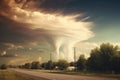 funnel cloud dissipating, revealing clear skies Royalty Free Stock Photo