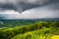 Funnel cloud and spring rainstorm over the Shenandoah Valley, se Royalty Free Stock Photo