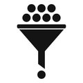 Funnel content filter icon simple vector. Flow tunnel Royalty Free Stock Photo