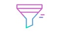 Funnel filter icon: sorting, refine, process, data organization, purification, vector design Generative AI Royalty Free Stock Photo