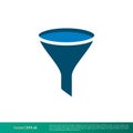 Funnel, Filter Icon Vector Logo Template Illustration Design. Vector EPS 10