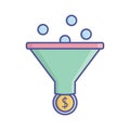 Funnel flat vector icon which can easily modify or edit