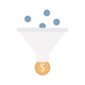 Funnel flat vector icon which can easily modify or edit Royalty Free Stock Photo